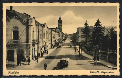 AK Munkacs, Kossuth Lajos-utca