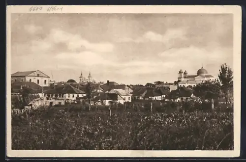 AK Wladimir-Wolynsk, Gesamtansicht mit Kirche