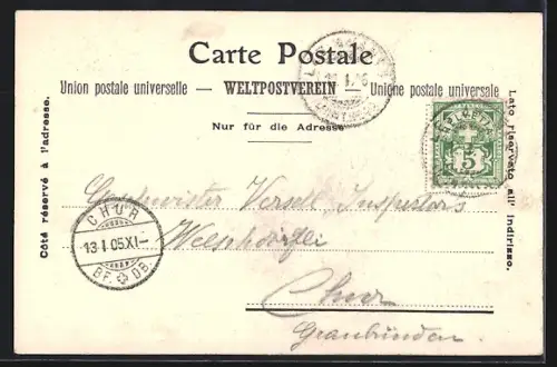 AK Château d`Oex, Vue générale