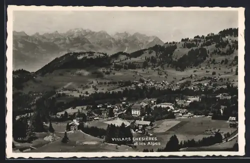 AK Villars Chesières, Panorama et les Alpes