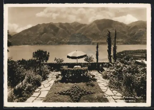 AK Orselina-Locarno, Ausblick von Pension Stella