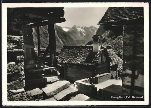 AK Foroglio /Val Bavona, Häuserpartie
