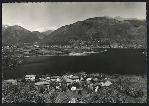 AK Vairano-Gambarogno /Lago Maggiore, Panorama mit Bergen