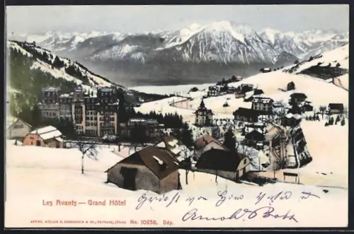 AK Les Avants, Grand Hôtel en hiver