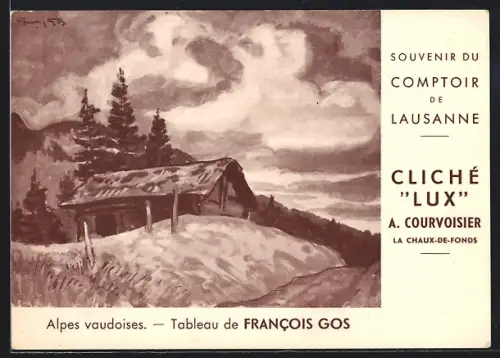 Künstler-AK Lausanne /Alpes vaudoises, Panorama