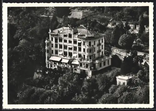 AK Orselina b. Locarno, Fliegeraufnahme vom Erholungsheim Montesano