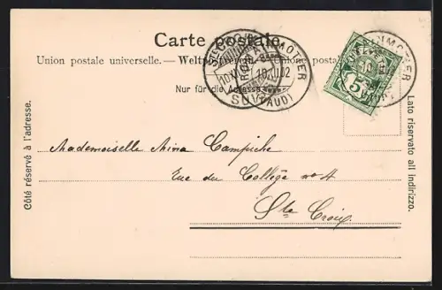 AK Romainmôtier, Teilansicht mit Strassenpartie