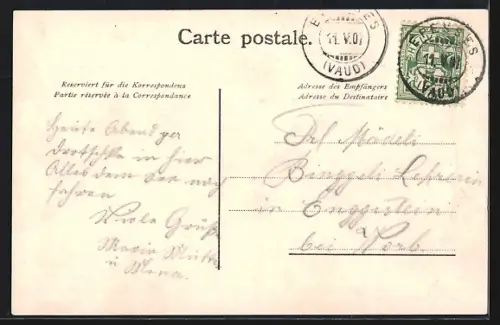 AK Epesses, Panorama mit Bergen