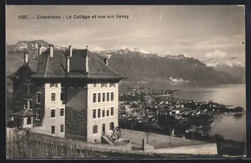 AK Chardonne, Le Collège et vue sur Vevey