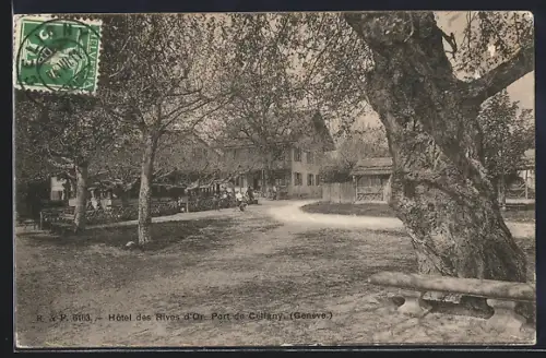 AK Port de Céligny /Genève, Hôtel des Rives d`Or
