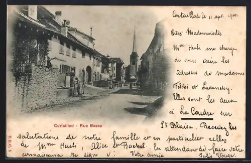 AK Cortaillod, Rue Basse, Strassenpartie