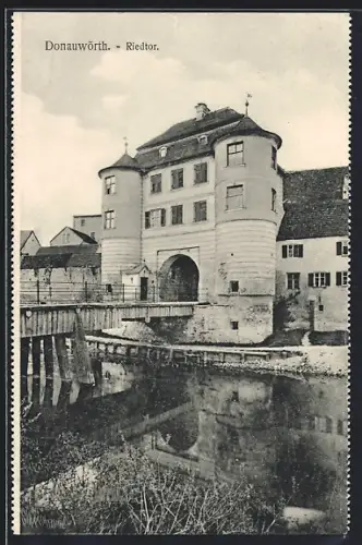 AK Donauwörth, Riedertor mit Brücke