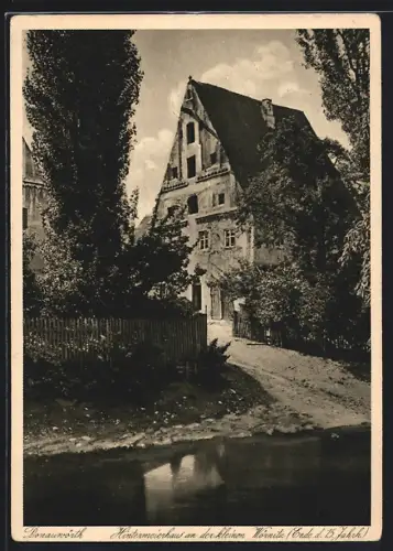 AK Donauwörth, Hintermeierhaus an der kleinen Wörnitz