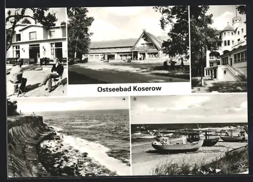 AK Koserow, Fischbackstube, Forstferienprojekt Damerow, FDGB-Ferienheim Walter Ulbricht, Streckelbergmauer