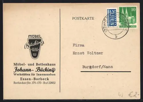 AK Essen-Borbeck, Möbel- und Bettenhaus Johann Bücking