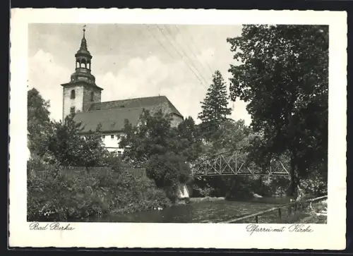 AK Bad Berka, Pfarrei mit Kirche