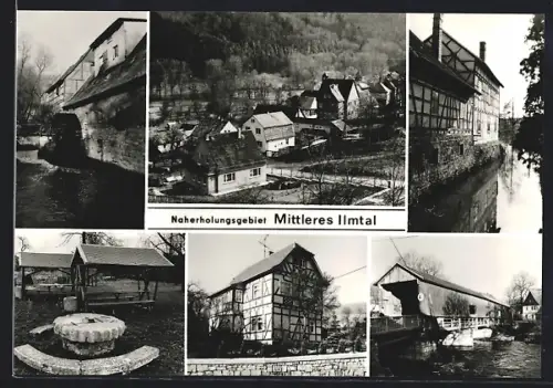 AK Buchfart /Ilmtal, Wassermühle, Fachwerkhaus, Torbrücke