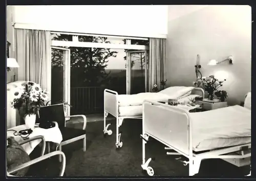 AK Bad Berka, Zentralklinik, Krankenzimmer, Innenansicht