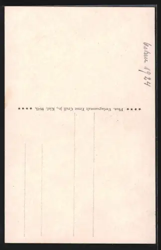 AK Kiel, Rathaus mit Denkmal