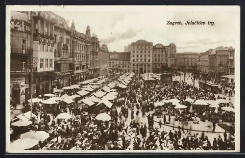 AK Zagreb, Jelacicev trg., Markt