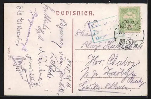 AK Zagreb, Kazaliste, Ortsansicht mit Passanten