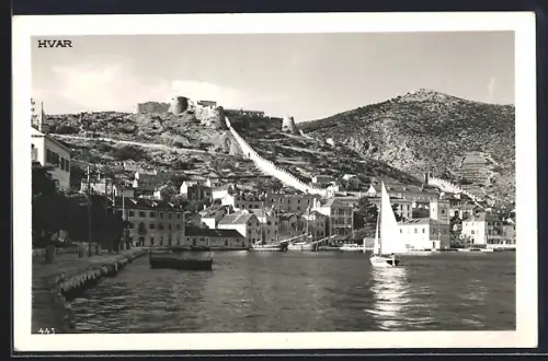 AK Hvar, Panorama mit Burg