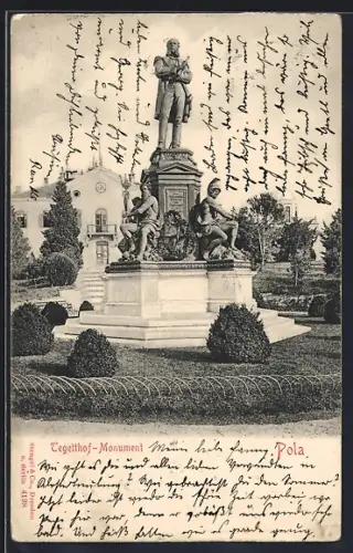 AK Pola, Tegetthof-Monument