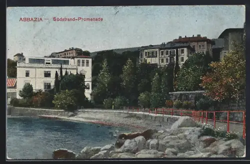 AK Abbazia, Südstrand-Promenade