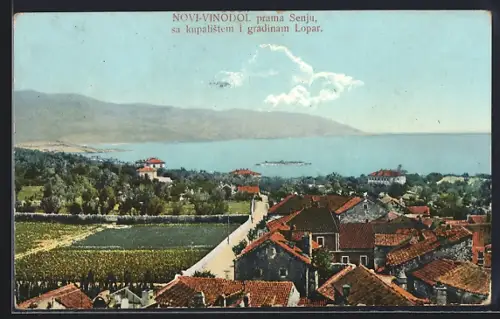 AK Novi-Vinodol, Novi-Vinodol prama Senju, sa kupalistem i gradinam Lopar