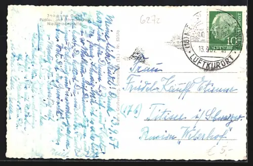 AK Niedernhausen / Taunus, Gesamtansicht, Kirche, Wohnhäuser