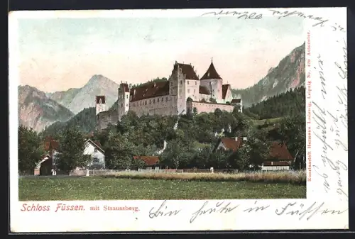 AK Füssen, Schloss mit Straussberg