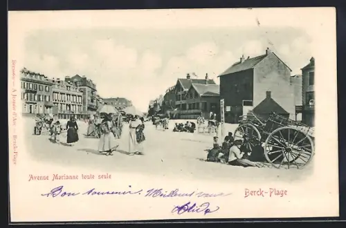 AK Berck-Plage, Avenue MArianne toute seule