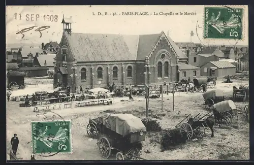 AK Paris-Plage, La Chapelle et le Marché