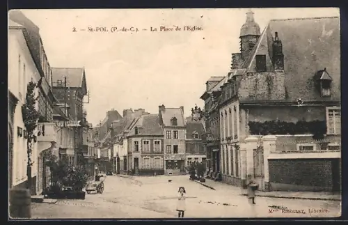 AK St-Pol /P.-de-C., La Place de l`Eglise
