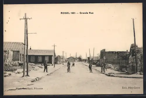 AK Roisel, Grande Rue, Strassenpartie