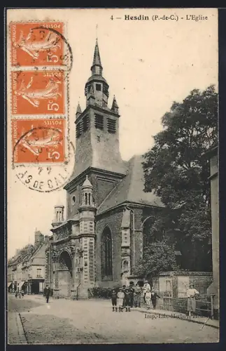 AK Hesdin /P.-de-C., L`Eglise