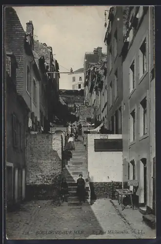 AK Boulogne-sur-Mer, La Rue Machicoulis