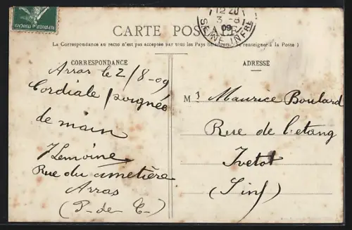 AK Arras, La Rue Gambetta et la Gare