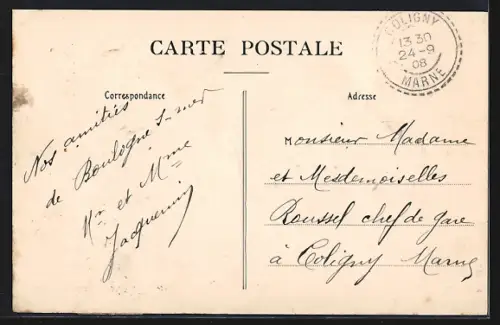 AK Boulogne-sur-Mer, La Gare Centrale, Blick auf das Bahnhofsgebäude