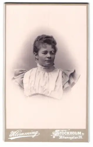 Fotografie Klemming, Stockholm, Hamngatan 38, Porträt einer Frau