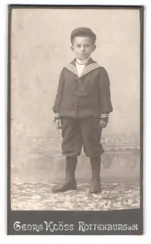 Fotografie Georg Klöss, Rottenburg am Neckar, Junge in Matrosenanzug