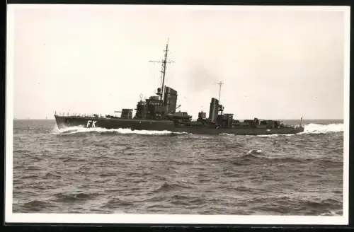 Fotografie Torpedoboot Falke mit Morsename FK