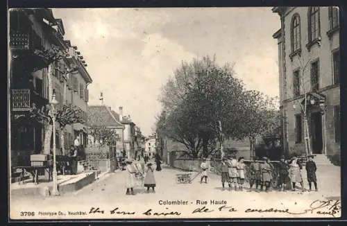 AK Colombier /NE, Rue Haute, Strassenpartie