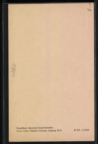 AK Oschatz i. Sa, Partie auf dem Marktplatz