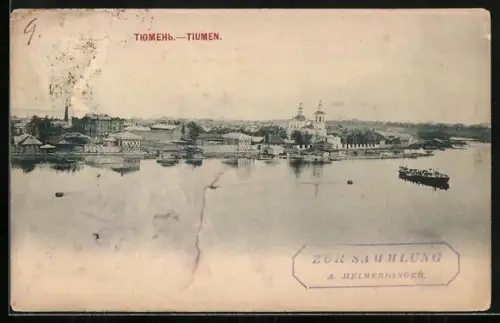 AK Tjumen, Ortsansicht über den Fluss Tura hinweg