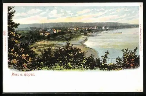 AK Binz a. Rügen, Ortsansicht aus der Vogelschau