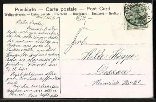 Künstler-AK Berlin-Tiergarten, Blick auf das Reichstagsgebäude