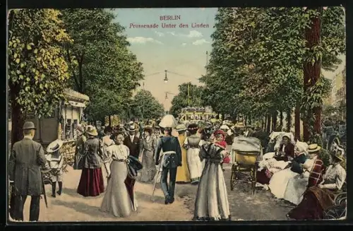 AK Berlin, Promenade Unter den Linden