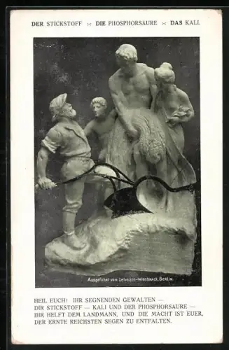 AK Reklame für Stickstoff, Phosphorsäure und Kali, Düngemittel
