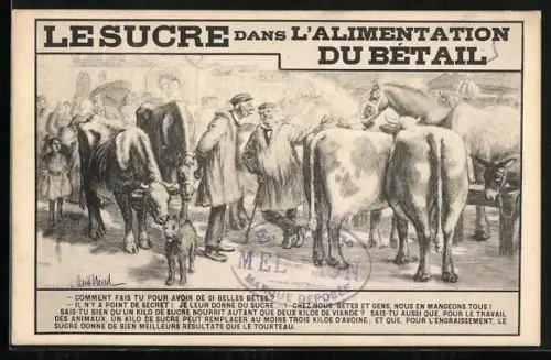 AK Reklame für Le Sucre dans l`Alimentation du Bétail